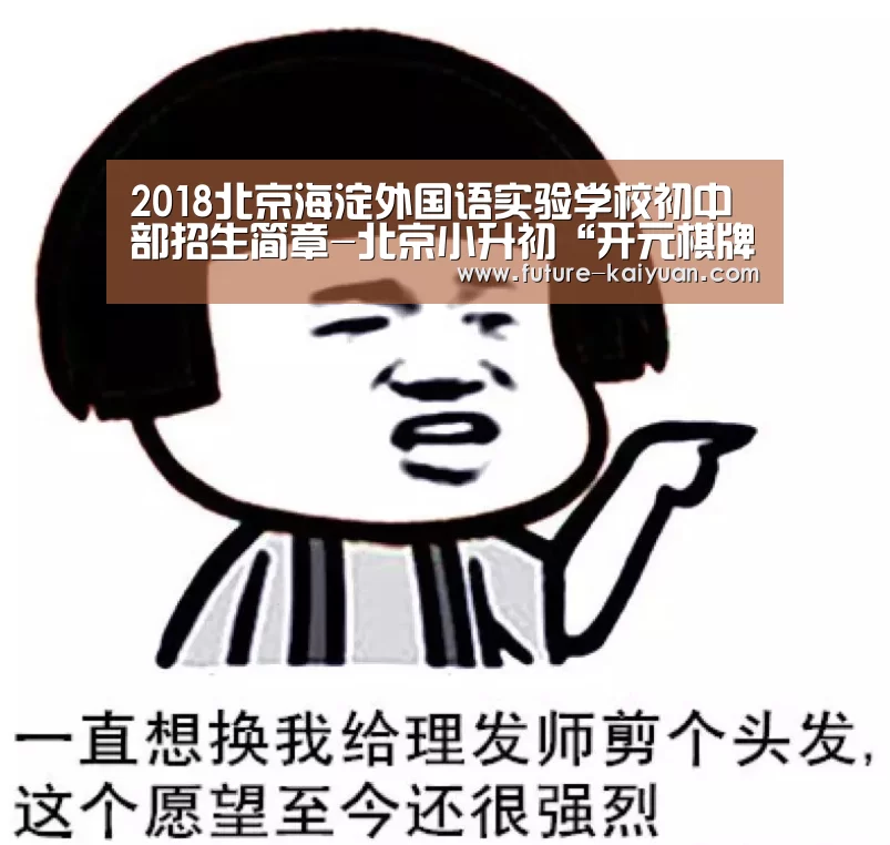 2018北京海淀外国语实验学校初中部招生简章-北京小升初“开
